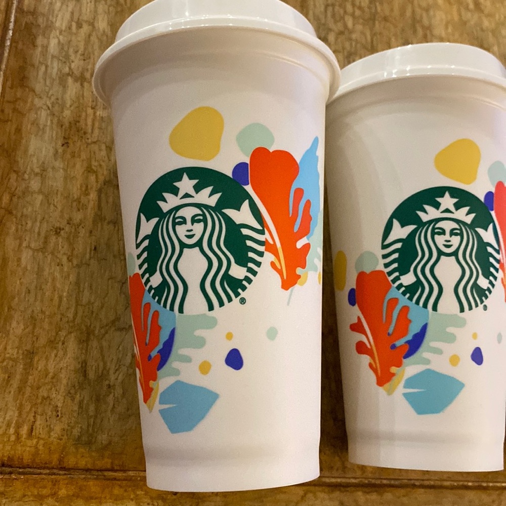4 Starbucks Summer 2020 reusable hot cups brand new